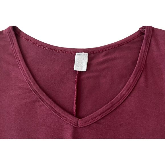 CY FASHION CAP SLEEVE, HIGH-LOW ASYMMETRICAL MAXI DRESS, WOMENS, M, CRANBERRY - Picture 2 of 10